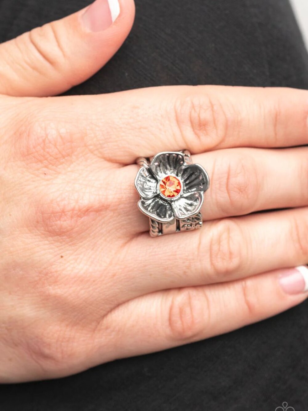 Paparazzi Jewelry Accessories - Prismatically Petunia​ - Orange Ring - Vintage